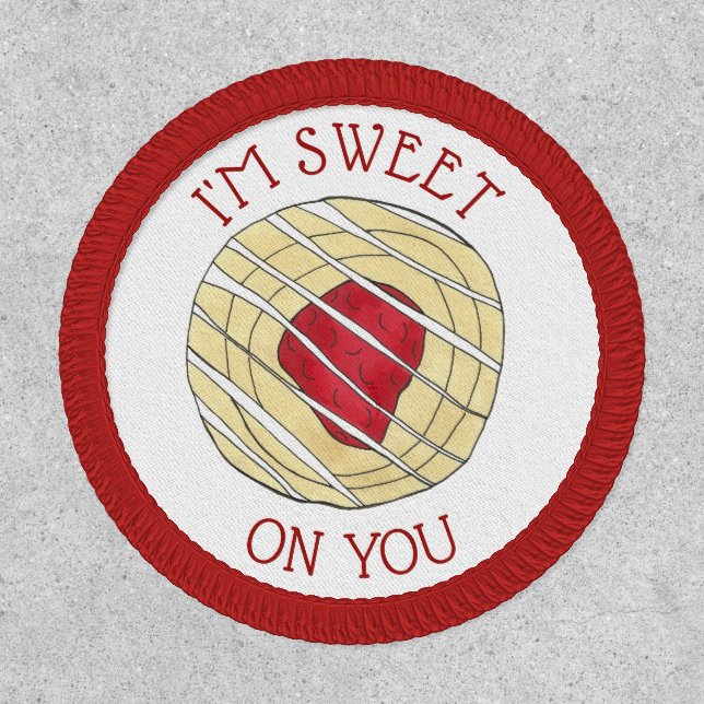 I'm Sweet On You Cherry Danish Pastry Foodie Love Patch (Front)
