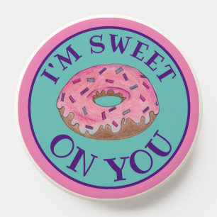 I'm Sweet on You Pink Donut Doughnut Sprinkles PopSocket