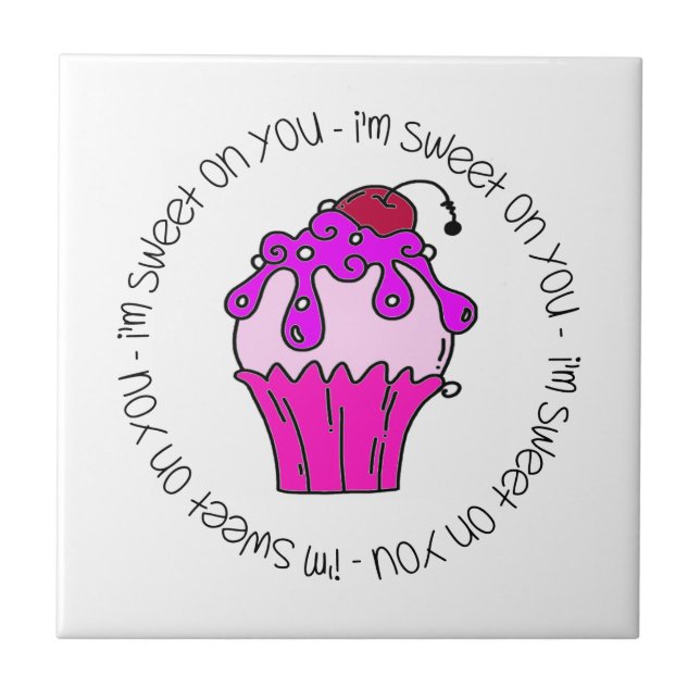 I'm Sweet on You Valentine Ceramic Tile (Front)