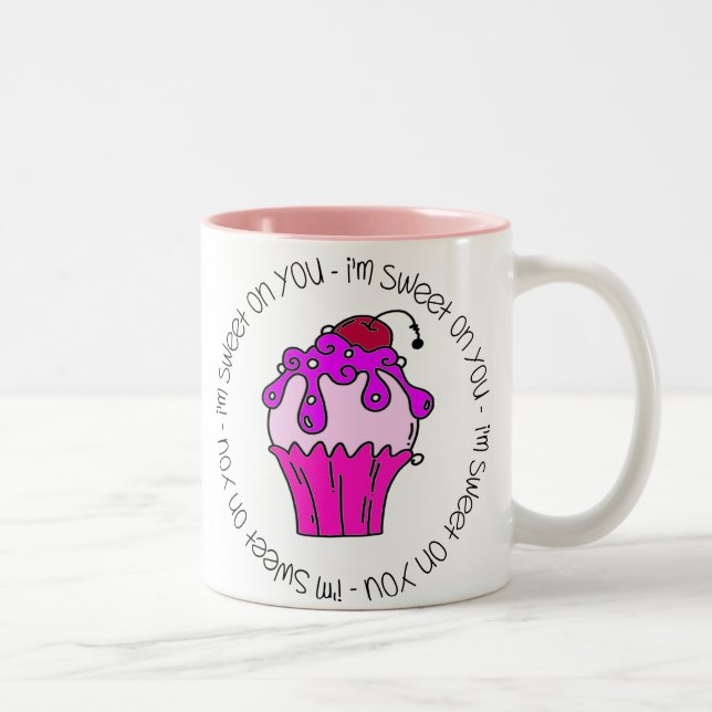 I'm Sweet on You Valentine Two-Tone Coffee Mug (Right)