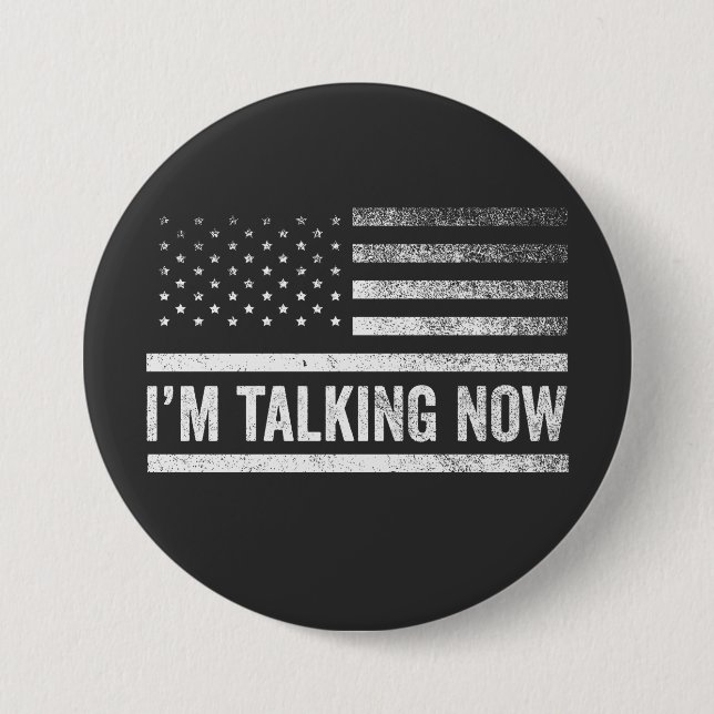 I'm Talking Now Trump Harris Presidential Debate Button (Front)