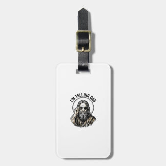I'm Telling Dad Vintage Engraving Funny Shirt Luggage Tag