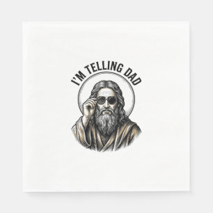I'm Telling Dad Vintage Engraving Funny Shirt Napkins