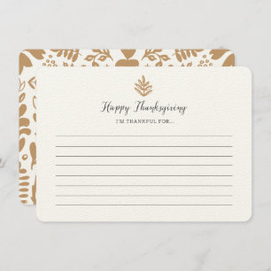 I'm Thankful for... Thanksgiving Stationery Cards