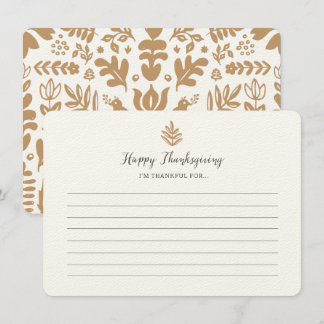 I'm Thankful for... Thanksgiving Stationery Cards