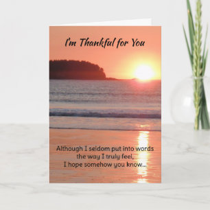 I'm Thankful For You...Religious Thank You Card