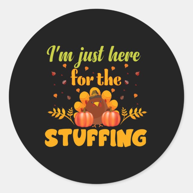 I'm Thankful Going To Be A Big Sister Fall Turkeys Classic Round Sticker (Front)