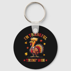 I'm Thankful Trump Won 2024 Took American Back Tha Keychain