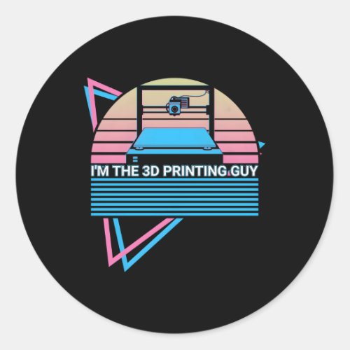 IM The 3D Printing Guy IM The 3D Printing Guy 3D Classic Round Sticker