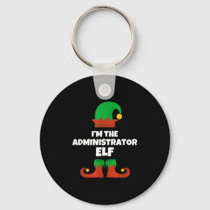 I'm The Administrator Elf Family Pajama Christmas Keychain