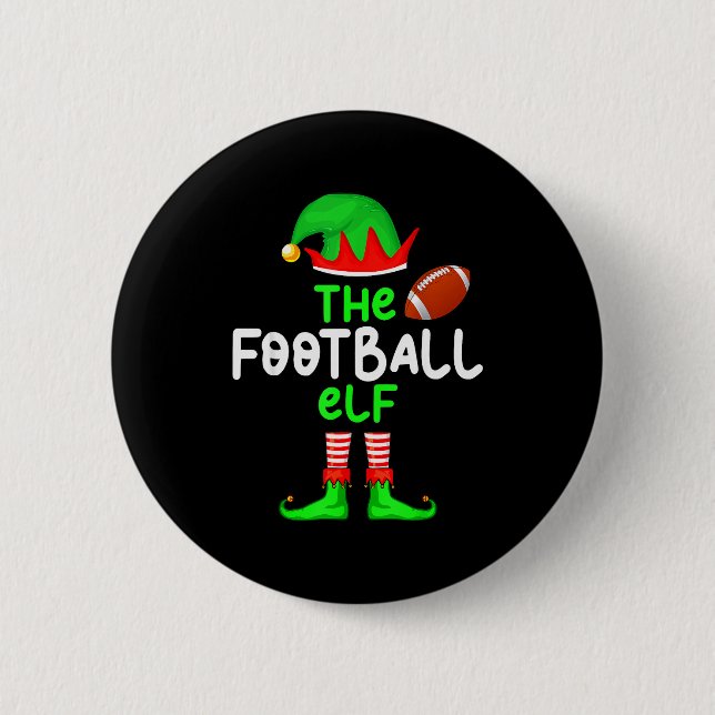 I'm The American Football Elf Christmas Matching P Button (Front)