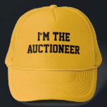 I'M THE AUCTIONEER Hat<br><div class="desc">"I'M THE AUCTIONEER" text. Let everyone at the auction or event know right away that you're the auctioneer!</div>