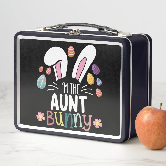I'm The Aunt Bunny Easter Family Matching Metal Lunch Box (In Situ)