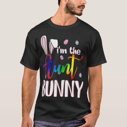 Im The Aunt Gay Lgbt Bunny Matching Family Easter T_Shirt