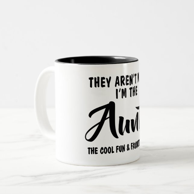 I'm The Aunt - The Cool & Favorite Two-Tone Coffee Mug (Front Left)