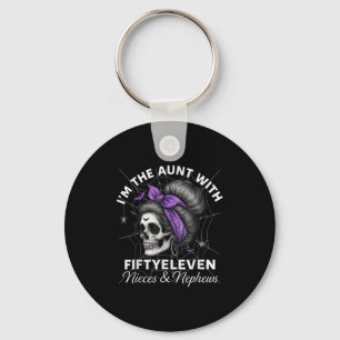 I'm The Aunt With Fiftyeleven Nieces Nephews Hallo Keychain