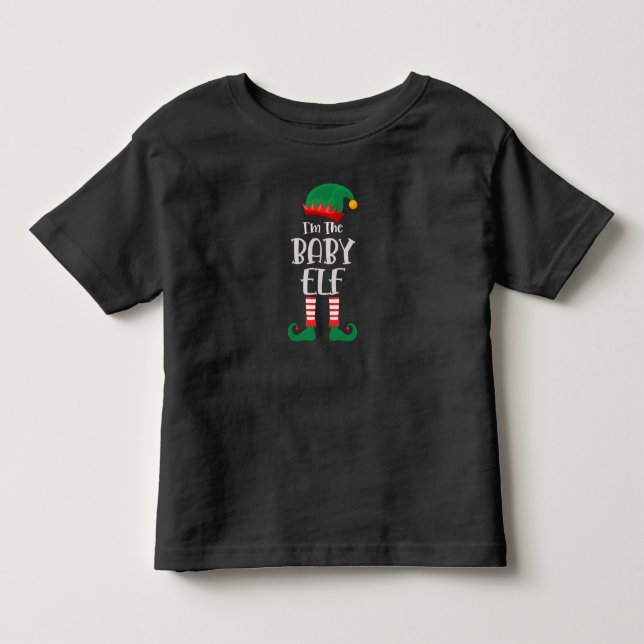 Im The Baby Elf Matching Christmas Toddler T-shirt (Front)