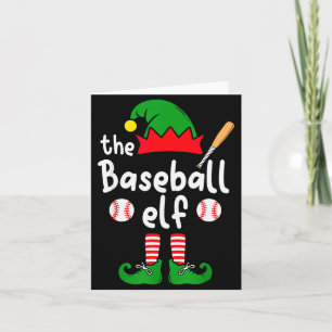 I'm The Baseball Elf Christmas Family Matching Paj Card