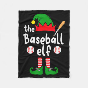 I'm The Baseball Elf Christmas Family Matching Paj Fleece Blanket