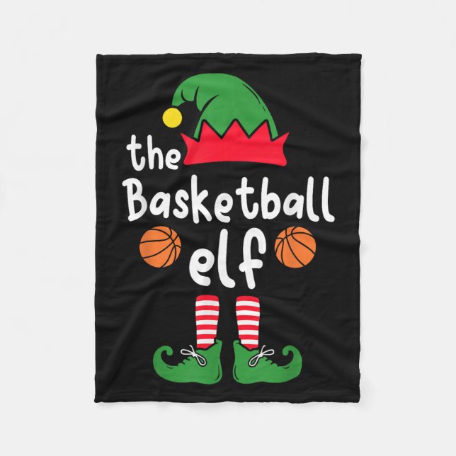 I'm The Basketball Elf Christmas Family Matching P Fleece Blanket (Front)