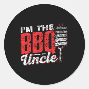 I'm The Bbq Uncle Meat Barbecue Grill Grilling Bbq Classic Round Sticker