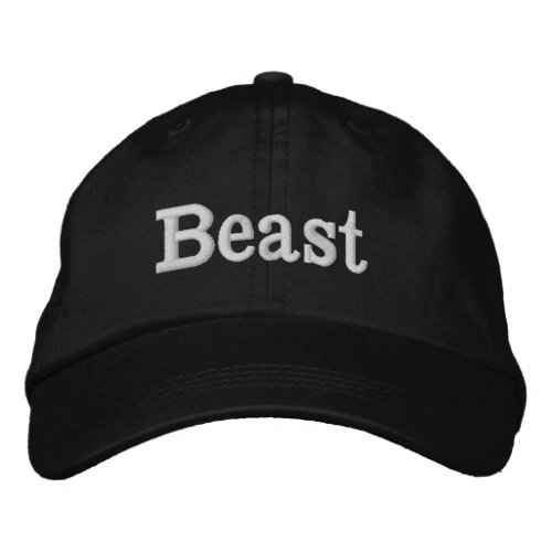 Im the beast embroided caps and hats black white