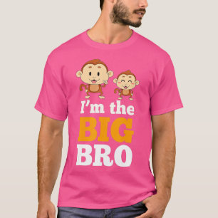 Im The Big Bro, Cute Monkey Brothers by Zany Brai T-Shirt