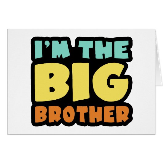 I'm The Big Brother Cards (Front Horizontal)
