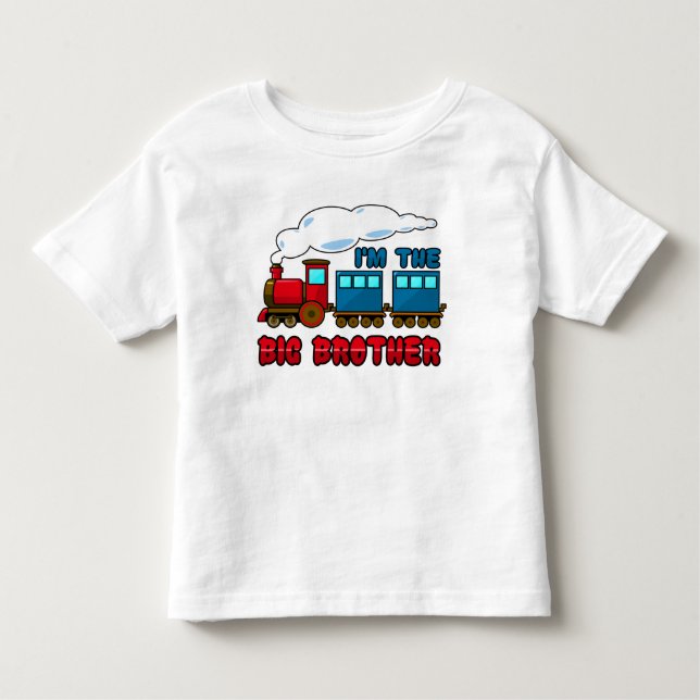 i'm the big brother cartoon train toddler t-shirt (Front)