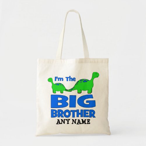 Im the BIG Brother Custom Dinosaur Design Tote Bag