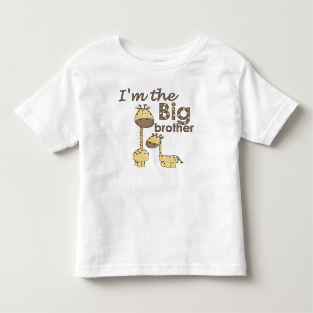 I'm the big brother giraffe toddler t-shirt (Front)