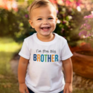 I'm The Big Brother Modern Colorful Boy's Toddler T-shirt at Zazzle