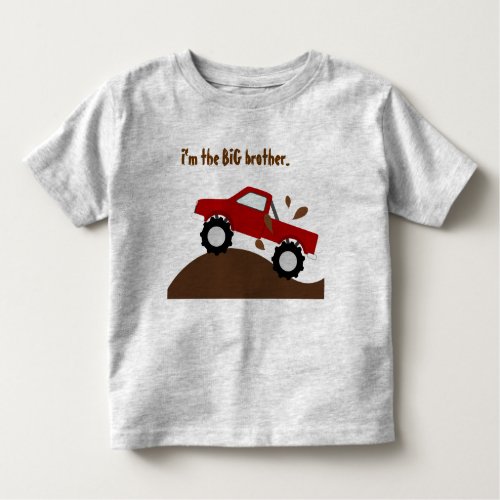 Im The Big Brother Red Monster Truck Toddler T_shirt