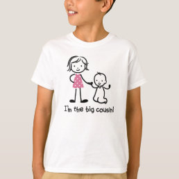 I&#39;m the Big Cousin Stick Figures t-shirts