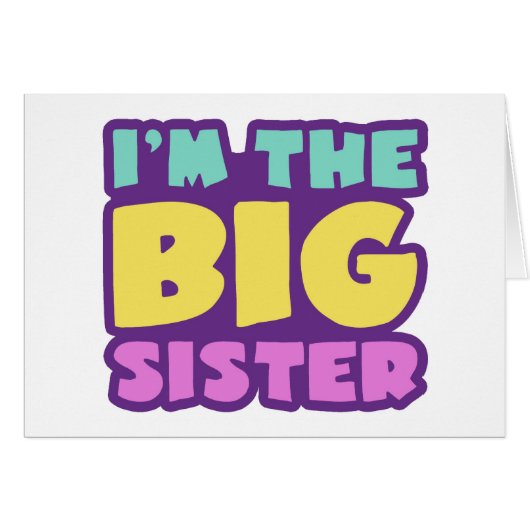 I'm The Big Sister Cards (Front Horizontal)