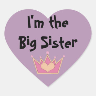 I'm the Big Sister Heart Sticker