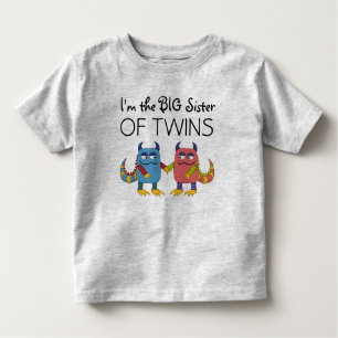 I'm the Big Sister of Twins Toddler T-shirt