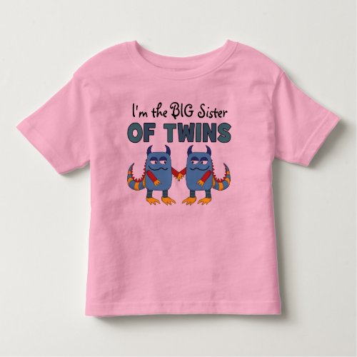 Im the Big Sister of Twins Toddler T_shirt
