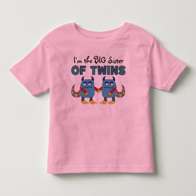 I'm the Big Sister of Twins Toddler T-shirt (Front)
