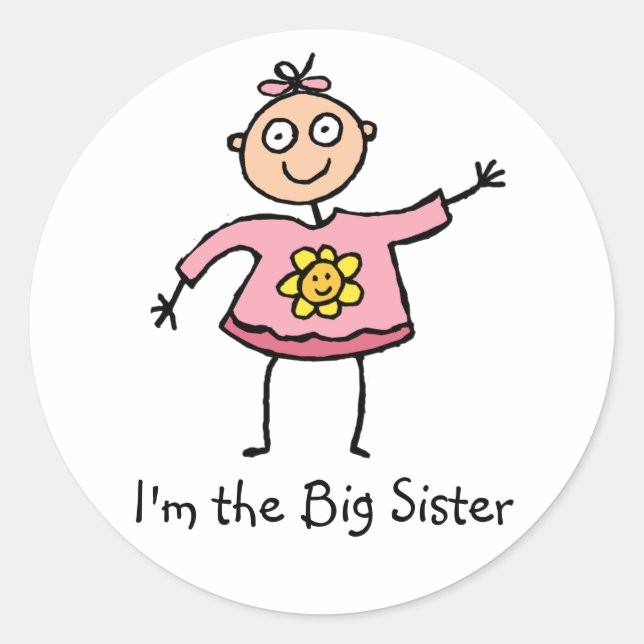 I'm the Big Sister stickers (Front)
