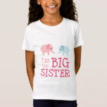 I'm the Big Sister Tee Shirt Cute Elephants Love