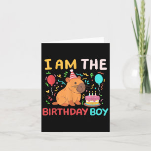 Im The Birthday Boy Cute Capybara Kids Bday Family Card