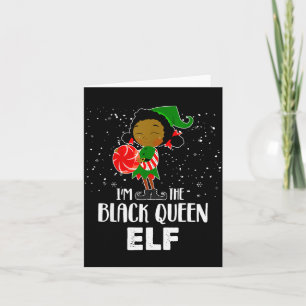 I'm The Black Queen Elf African American Girls Kid Card