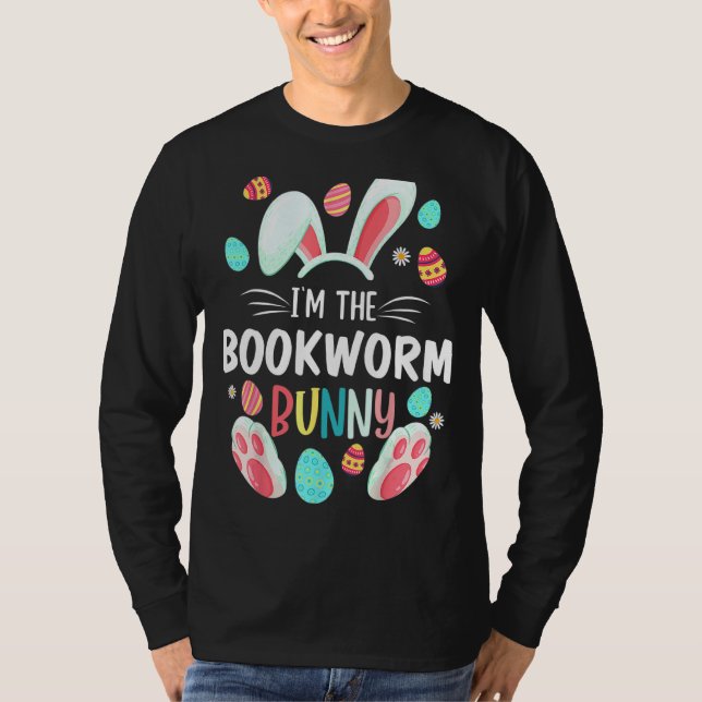 I'm The Bookworm Bunny Matching Family Easter Part T-Shirt (Front)