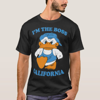 Im The Boss California Duck White T  black lab pup T-Shirt