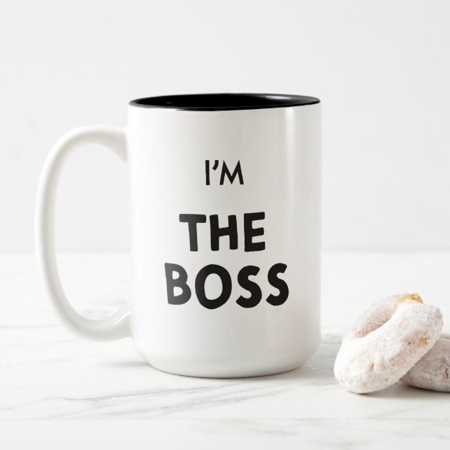 I'M THE BOSS COFFEE MUG (With Donut)