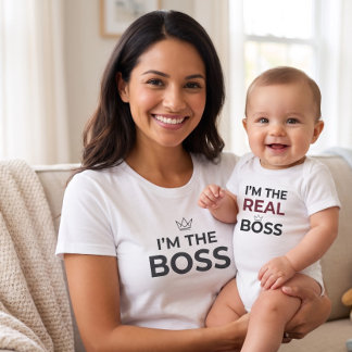 I'm The Boss Mom Funny Motherhood Matching T-Shirt