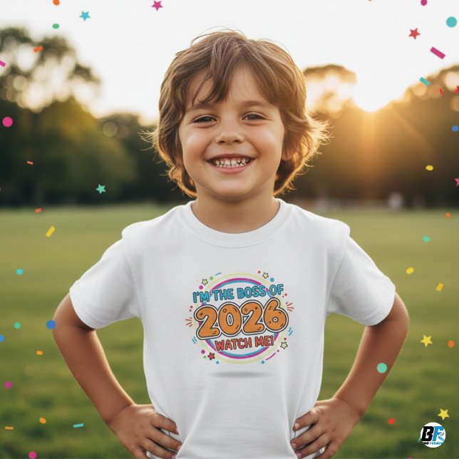 I'm The Boss of 2026 Kids Confident New Year Tee (Creator Uploaded)