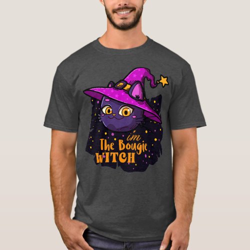 Im The Bougie Witch Cat Horror Halloween toon cree T_Shirt