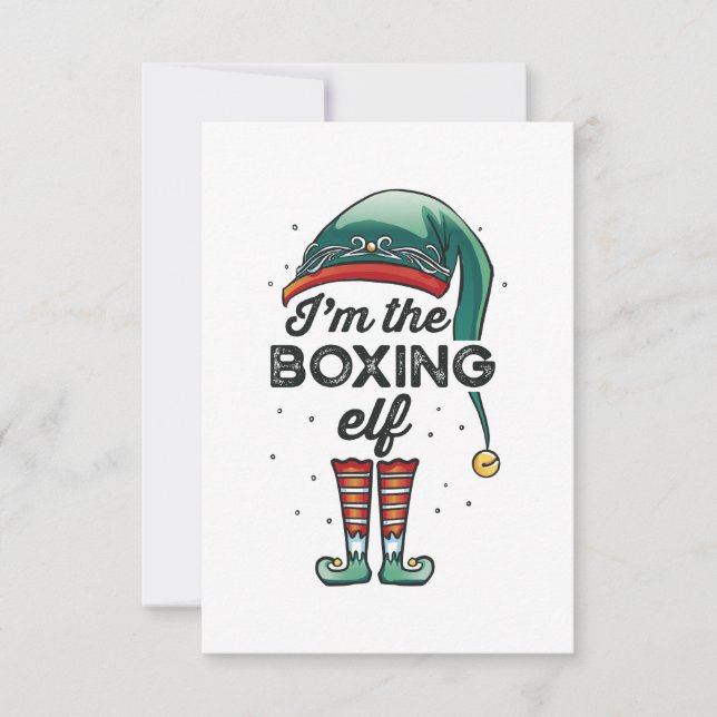 I'm the Boxing Elf Christmas Gift Xmas Card (Front)